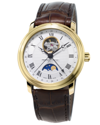 Frederique Constant Classics  Automatic Men's Watch, 18K Gold Plated, Silver Dial, FC-335MC4P5