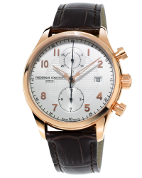 Frederique Constant Runabout  Chronograph Automatic Men's Watch, 18k Rose Gold Plated, Silver Dial, FC-393RM5B4