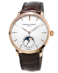 Frederique Constant Slimline  Automatic Men's Watch, 18k Rose Gold Plated, Silver Dial, FC-705V4S4