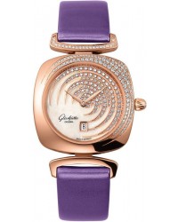 Glashutte Original Pavonina  Quartz Women's Watch, 18K Rose Gold, Mother Of Pearl & Diamonds Dial, 1-03-01-03-15-01