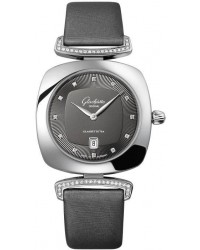 Glashutte Original Pavonina  Quartz Women's Watch, Stainless Steel, Grey & Diamonds Dial, 1-03-01-06-12-02