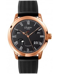 Glashutte Original Senator  Automatic Men's Watch, 18K Rose Gold, Black Dial, 100-02-25-05-04