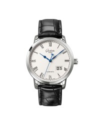Glashutte Original Senator  Automatic Men's Watch, Stainless Steel, Silver Dial, 100-03-32-42-04