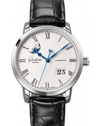 Glashutte Original Senator  Automatic Men's Watch, Stainless Steel, Silver Dial, 100-04-32-12-04