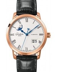 Glashutte Original Senator  Automatic Men's Watch, 18K Rose Gold, Silver Dial, 100-04-32-15-04