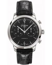 Glashutte Original Sixties  Chronograph Automatic Men's Watch, Stainless Steel, Black Dial, 1-39-34-02-22-04