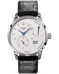 Glashutte Original PanoReserve  Automatic Men's Watch, Stainless Steel, Silver Dial, 1-65-01-22-12-04