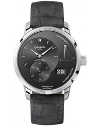 Glashutte Original PanoReserve  Automatic Men's Watch, Stainless Steel, Black Dial, 1-65-01-23-12-04