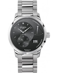 Glashutte Original PanoReserve  Automatic Men's Watch, Stainless Steel, Black Dial, 1-65-01-23-12-24