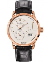 Glashutte Original PanoReserve  Automatic Men's Watch, 18K Rose Gold, Silver Dial, 1-65-01-25-15-04