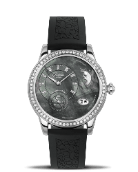 Glashutte Original PanoMatic Luna  Automatic Women's Watch, Stainless Steel, Mother Of Pearl & Diamonds Dial, 1-90-12-02-12-04