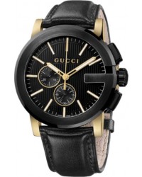 Gucci G-Chrono  Chronograph Quartz Men's Watch, Stainless Steel, Black Dial, YA101203