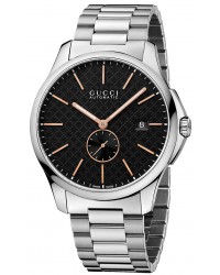Gucci G-Timeless  Automatic Men's Watch, Stainless Steel, Black Dial, YA126312