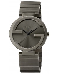 Gucci Interlocking  Quartz Unisex Watch, PVD, Grey Dial, YA133210