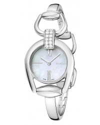 Gucci Horsebit  Quartz Women's Watch, Stainless Steel, Mother Of Pearl Dial, YA139504