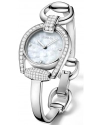 Gucci Horsebit  Quartz Women's Watch, Stainless Steel, Mother Of Pearl Dial, YA139505