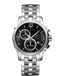 Hamilton Jazzmaster  Chronograph Quartz Men's Watch, Stainless Steel, Black Dial, H32612135