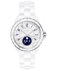 Chanel J12 Classic  Automatic Women's Watch, Ceramic, White Dial, H3404