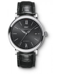 IWC Portofino  Automatic Men's Watch, Stainless Steel, Black Dial, IW356502