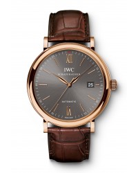 IWC Portofino  Automatic Men's Watch, 18K Rose Gold, Grey Dial, IW356511
