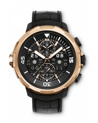 IWC Aquatimer  Chronograph Automatic Men's Watch, 18K Rose Gold, Black Dial, IW379401