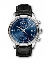 IWC Portuguese  Chronograph Automatic Men's Watch, Stainless Steel, Blue Dial, IW390406