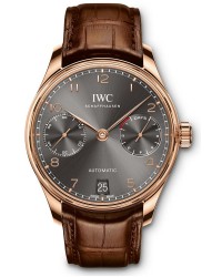 IWC Portuguese  Automatic Men's Watch, 18K Rose Gold, Grey Dial, IW500702