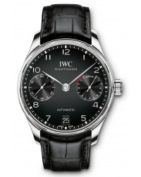 IWC Portuguese  Automatic Men's Watch, Stainless Steel, Black Dial, IW500703