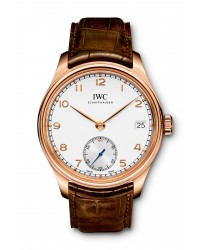 IWC Portuguese  Mechanical Men's Watch, 18K Rose Gold, Silver Dial, IW510204