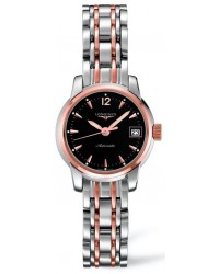Longines Saint-Limer  Automatic Women's Watch, Stainless Steel, Black Dial, L2.263.5.52.7