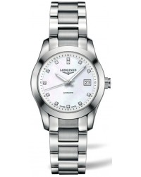 Longines Classic  Automatic Women's Watch, Stainless Steel, Mother Of Pearl & Diamonds Dial, L2.285.4.87.6