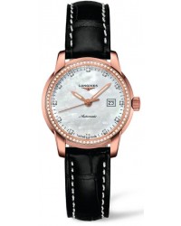 Longines Saint-Limer  Automatic Women's Watch, 18K Rose Gold, Mother Of Pearl & Diamonds Dial, L2.563.9.87.3