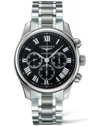 Longines Master  Chronograph Automatic Men's Watch, Stainless Steel, Black Dial, L2.693.4.51.6