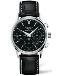 Longines Heritage  Chronograph Automatic Men's Watch, Stainless Steel, Black Dial, L2.749.4.52.0