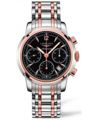 Longines Saint-Limer  Chronograph Automatic Men's Watch, Stainless Steel, Black Dial, L2.752.5.52.7