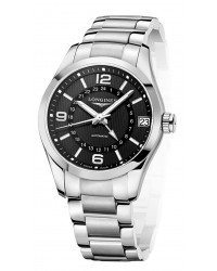 Longines Conquest  Automatic Men's Watch, Stainless Steel, Black Dial, L2.799.4.56.6