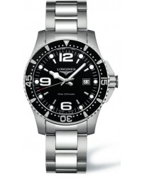 Longines HydroConquest  Quartz Men's Watch, Stainless Steel, Black Dial, L3.640.4.56.6