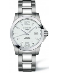 Longines Conquest  Automatic Men's Watch, Stainless Steel, White Dial, L3.676.4.76.6