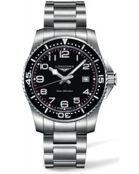 Longines HydroConquest  Quartz Men's Watch, Stainless Steel, Black Dial, L3.689.4.53.6