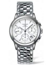Longines Flagship  Chronograph Automatic Men's Watch, Stainless Steel, White Dial, L4.803.4.12.6