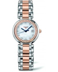 Longines PrimaLuna  Quartz Women's Watch, Stainless Steel, Mother Of Pearl & Diamonds Dial, L8.110.5.89.6