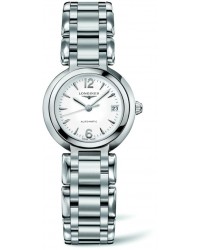 Longines PrimaLuna  Automatic Women's Watch, Stainless Steel, White Dial, L8.111.4.16.6