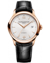 Baume & Mercier Clifton  Automatic Men's Watch, 18K Rose Gold, Silver Dial, MOA10058