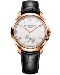 Baume & Mercier Clifton  Manual Men's Watch, 18K Rose Gold, Silver Dial, MOA10060