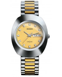 Rado Original  Quartz Men's Watch, Stainless Steel, Champagne & Diamonds Dial, R12391633