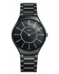 Rado True Thinline  Quartz Unisex Watch, Ceramic, Black Dial, R27741162