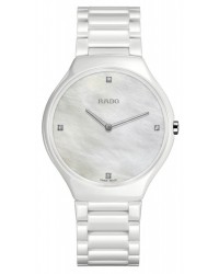 Rado True Thinline  Quartz Men's Watch, Ceramic, Mother Of Pearl & Diamonds Dial, R27957902