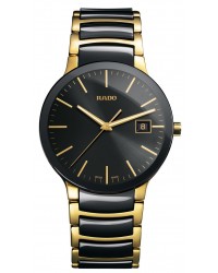 Rado Centrix  Quartz Unisex Watch, PVD Black Steel, Black Dial, R30929152