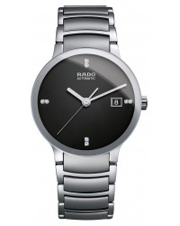 Rado Centrix  Automatic Unisex Watch, Stainless Steel, Black & Diamonds Dial, R30939703