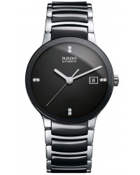 Rado Centrix  Automatic Unisex Watch, PVD Black Steel, Black & Diamonds Dial, R30941702